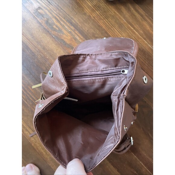 Western Aztec Purse Backpack Fringe Faux Leather Bag Boho - Picture 9 of 11